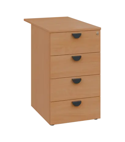 TKC - 81 kontejner přístavný, 4-zásuvkový, deska 18 mm, centrální zámek, buk royal